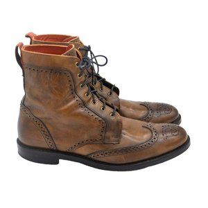 ALLEN EDMONDS Men's Dalton Wingtip Dress Boots SIZE 10 B Brown - EUC